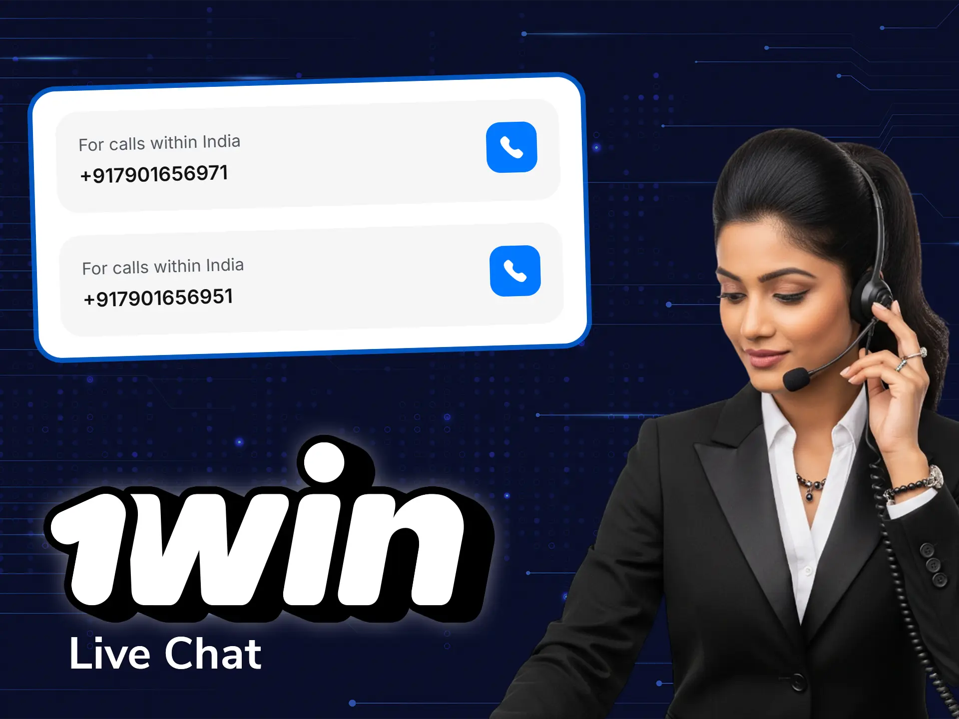 Find out how to get 1Win support by phone.