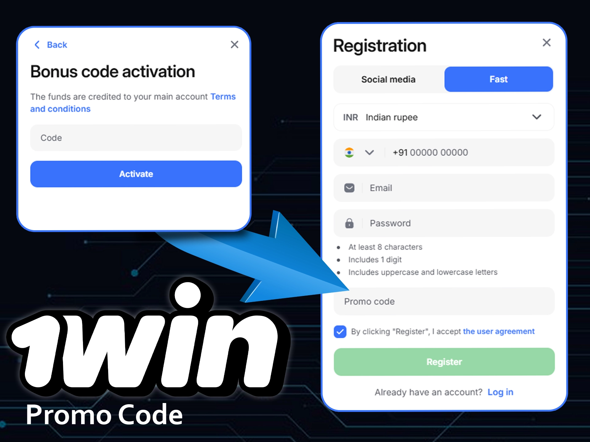 Use 1win promo codes to receive additional bonuses.